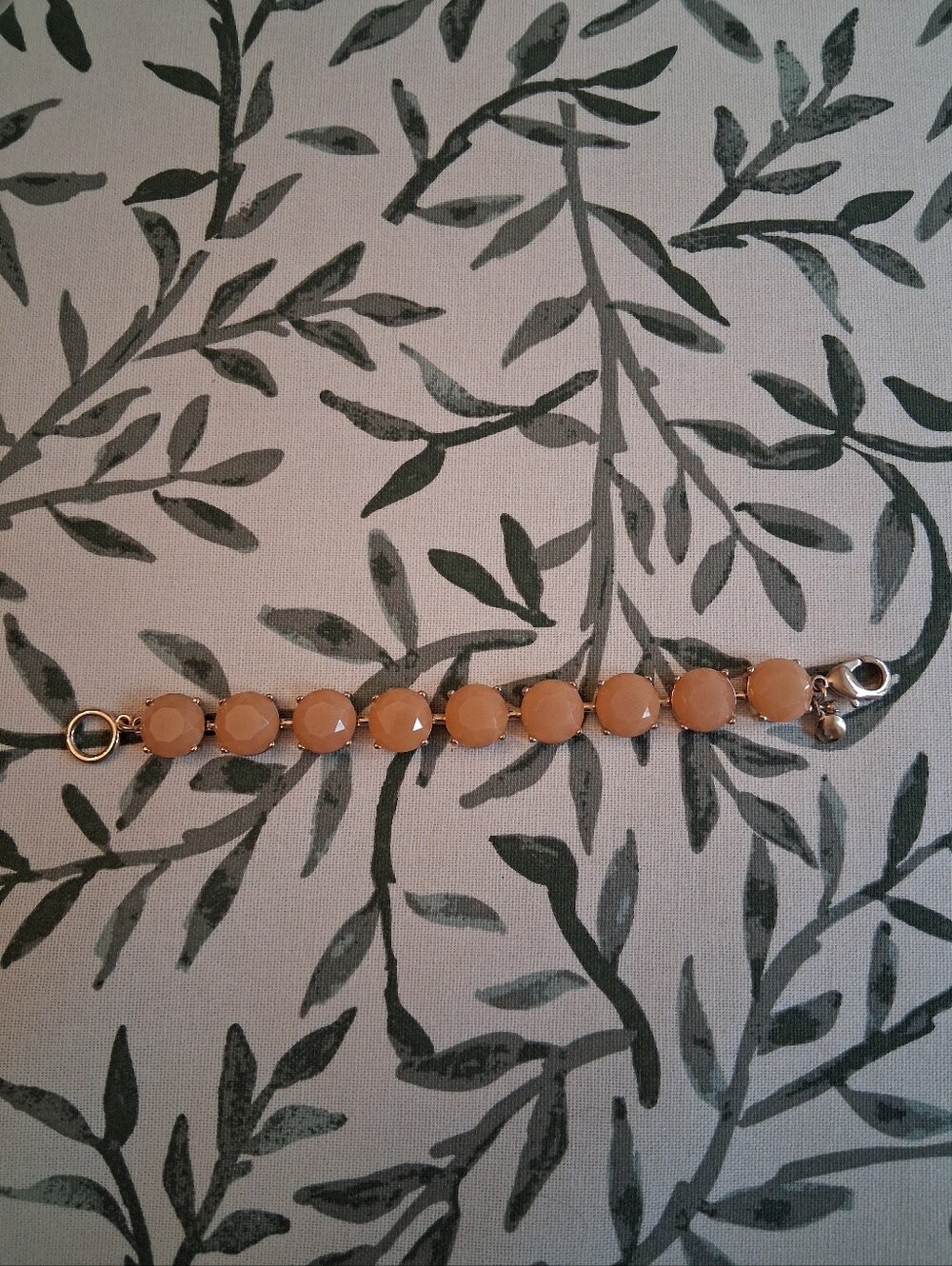 J. Crew Classic Peach Faceted Stone Link Bracelet